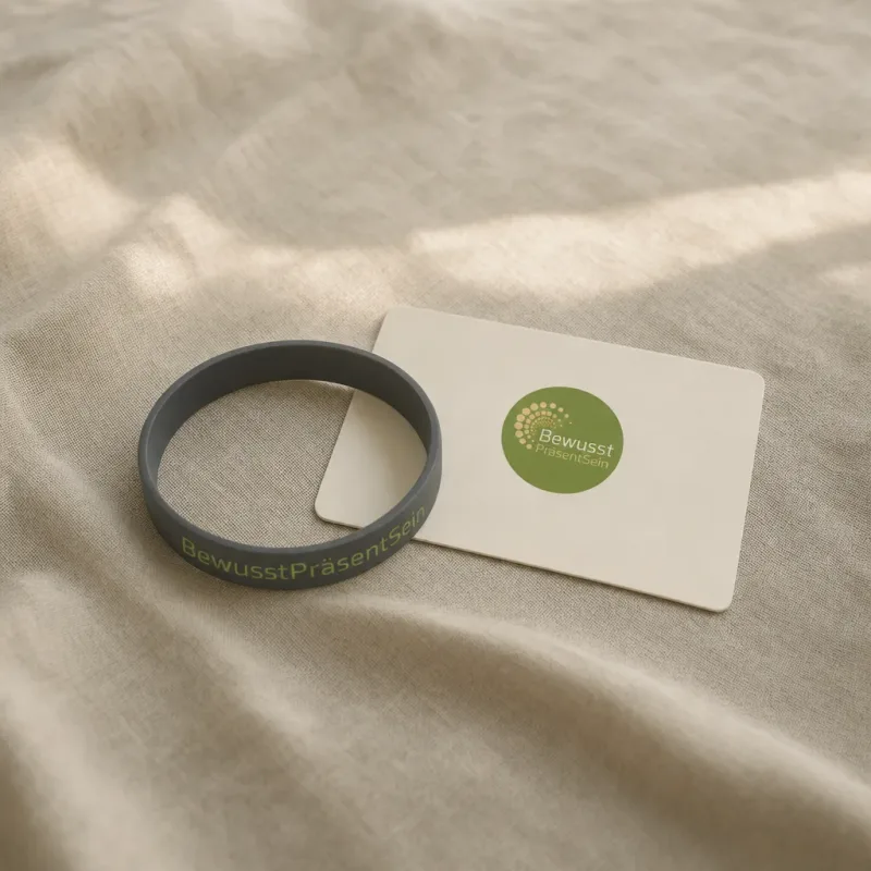 Basis Armband und Energiekarte BewusstPräsentSein auf Leinen
